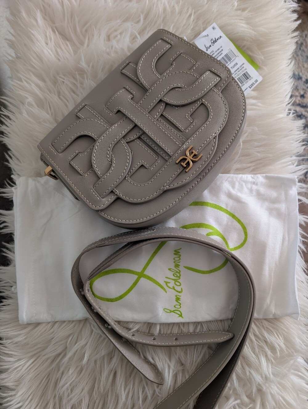 Sam Edelman Small Bay Leather Saddle Crossbody Bag